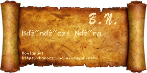 Bánóczi Nóra névjegykártya