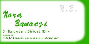 nora banoczi business card